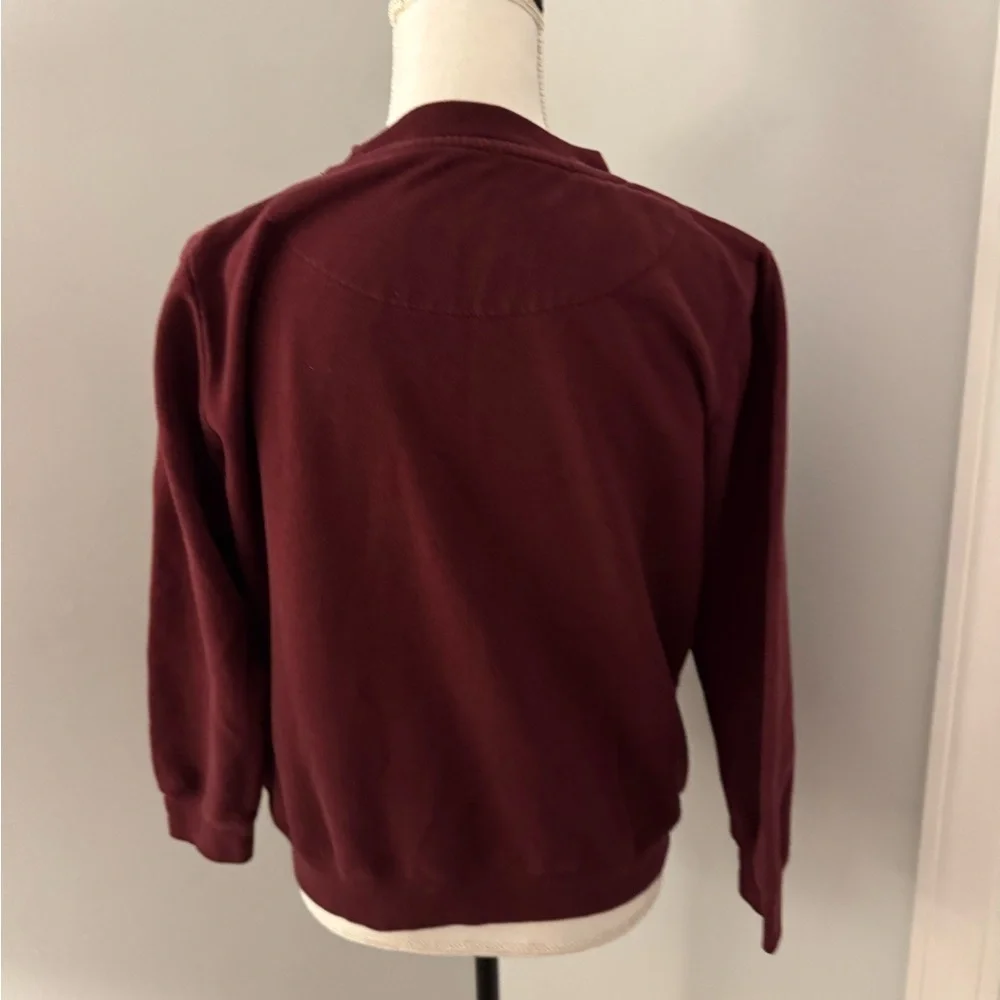 Def leopard crew neck light weighty sweatshirts. Maroon Size XS - Picture 5 of 8
